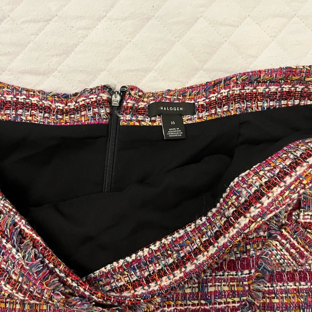 Halogen Mini Skirt size 16 Tweed